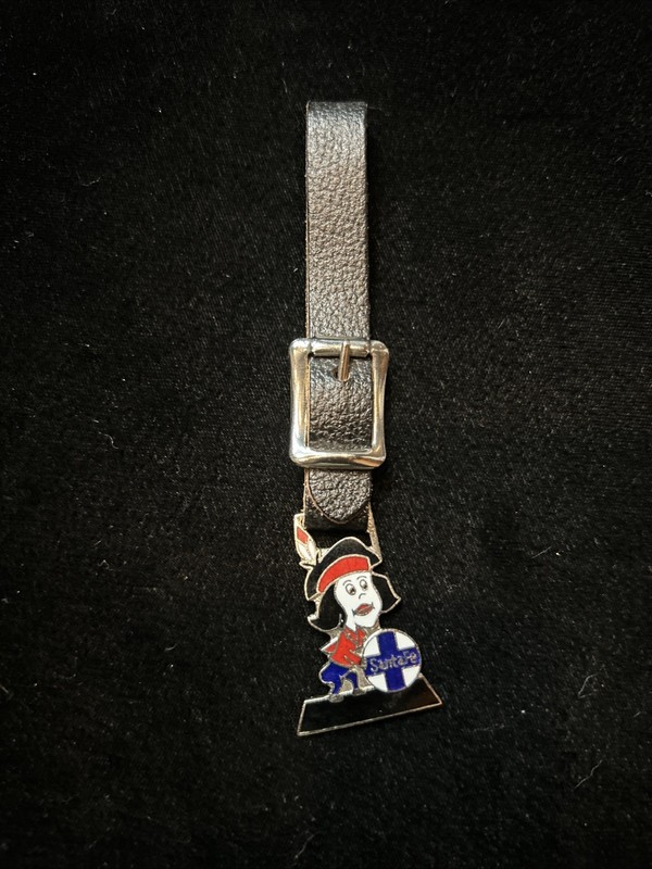 Santa Fe Railroad Enamel  Tag Indian Native American