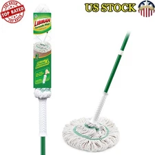 Cotton Blend Twist Mop Easy Wring Machine Washable Grip Ratchet Durable New