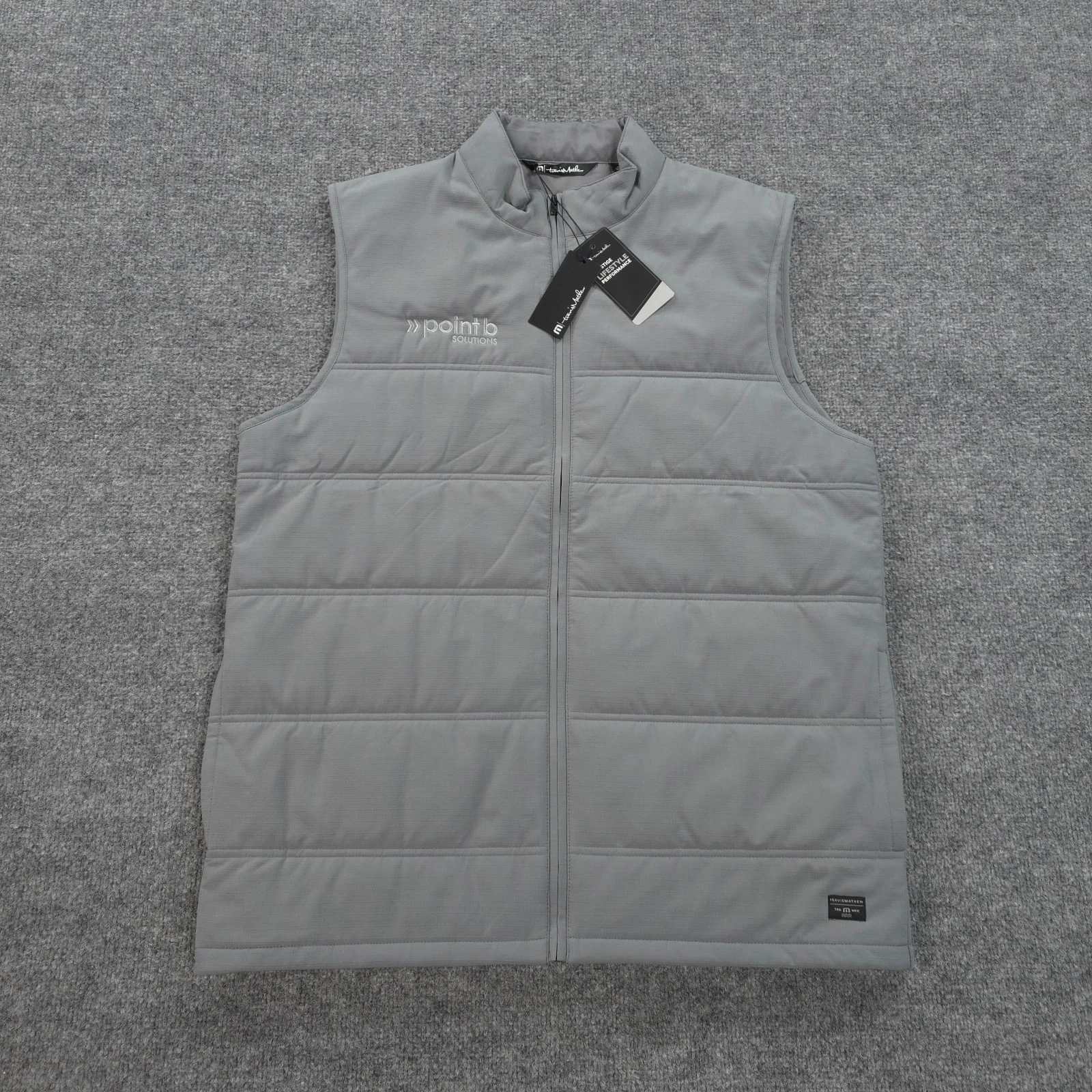 Travis Mathew Vest Mens Extra Large Grey Cold Bay Performance Golfing Outdoors
