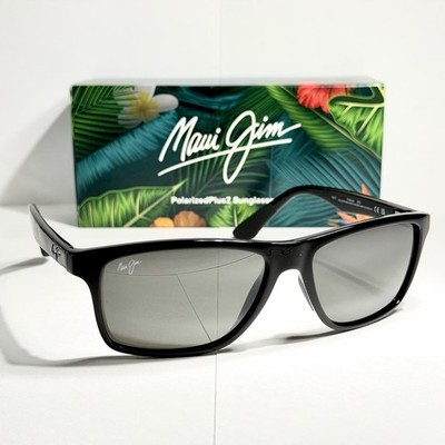 Maui Jim Onshore Sunglasses Black Mirror Silver Polarized Glass MJ 798-02 w/case