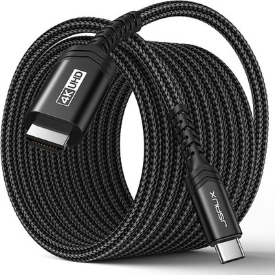 4K@60Hz 3.1 Type C to HDMI Cable 10ft Ultra HD Video Adapter Cord Black