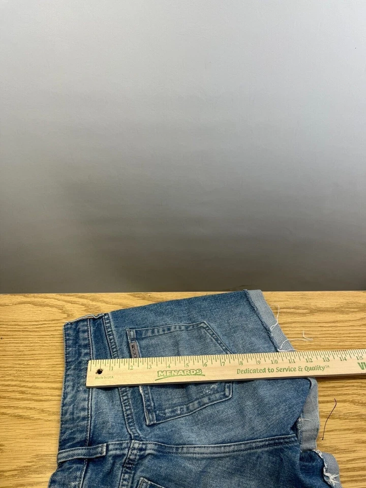Joe's Cut Off Shorts Women's Size 28 Blue Denim Mid Rise Distressed Hem Stretch - Image 4 of 4