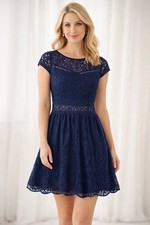 H&M Divided Navy Blue Lace Mini  Dress Size 6 