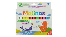 Malinos Airbrush Magic , 10 x Extra Airbrushstifte,  4 x Schablone
