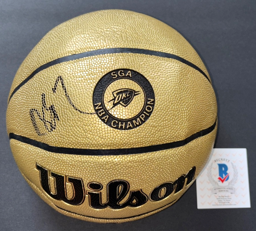 SHAI GILGEOUS ALEXANDER SIGNED SGA 2025 OKC OKLAHOMA CITY THUNDER BASKETBALL BAS 