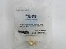 Webstone H-36844W , 1" Press x Pex 90° Transition Elbow