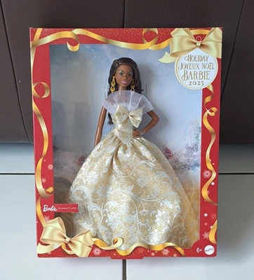 Poupée coffret Mattel " Barbie Signature " Noël 2025 - Cheveux brun - brune - Photo 1/3