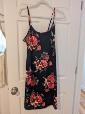 New Black & Floral 1X Fashion Nova Dress