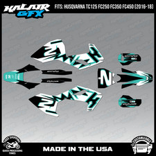 Graphics Kit for Husqvarna TC125 FC250/350/450 (2016-18) Vision - TEAL