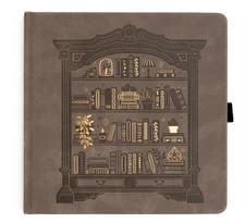 Archer & Olive “Bookcase” 8X8 journal DOT GRID NEW Gift box