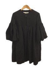 VALENTINO Volume Sleeve Coat 38 Wool BLK Solid