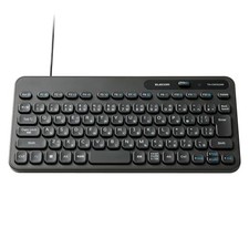 ELECOM Wired Membrane Keyboard Compact Equipped with Caps Lock Disable Switch