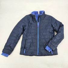 Athleta Girl's Reversible Warm Fuzzy Jacket Size Large 12 L Blue 159212 Thumb