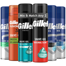 Gillette Mix & Match Any 2 Shave Gel Bundle Giftset, 200ml Each 52.25 per litre