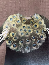 Closet Full brand blouse featuring a peacock feather print Rhinestones  XL