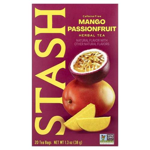 Herbal Tea, Mango Passionfruit, Caffeine Free, 20 Tea Bags, 1.3 oz (38 g)