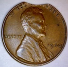 1940 ERROR CLIPPED Lincoln WHEAT Cent Nice XF Coin EF Clip LOT #8  FREE SHIP