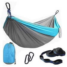 Double & Single Camping Hammocks with Tree Straps, 500lbs Capacity for Outdoor U