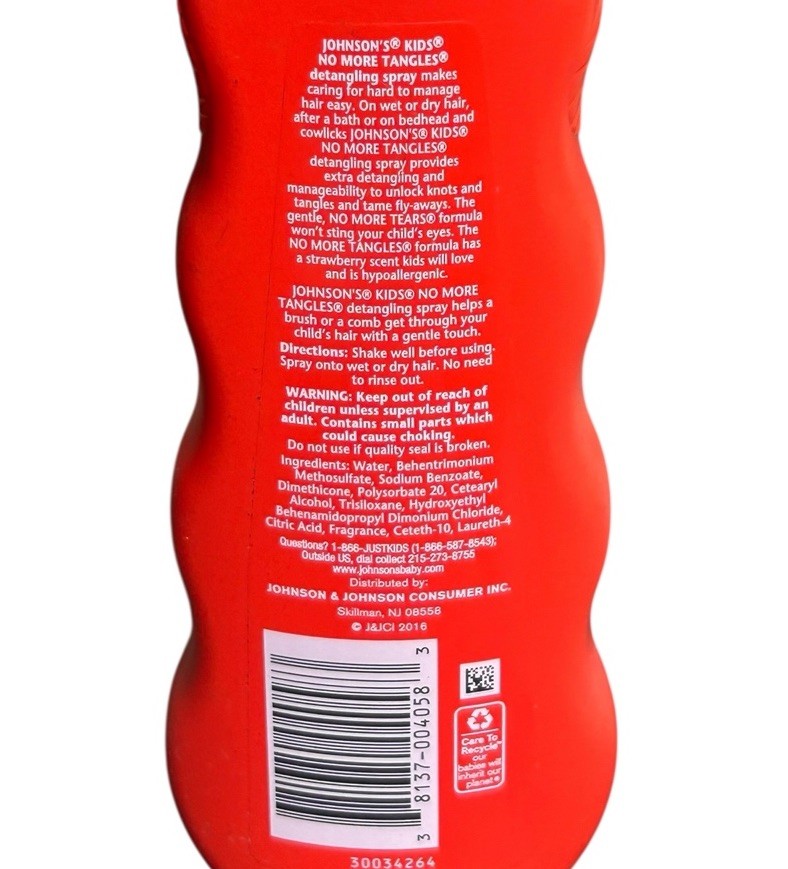 Johnson’s Kids No More Tangles Detangling Spray Sun Ripened Strawberry 10 Fl Oz