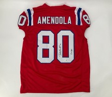 DANNY AMENDOLA NEW ENGLAND PATRIOTS SIGNED CUSTOM STITCH JERSEY JSA WITNESS COA