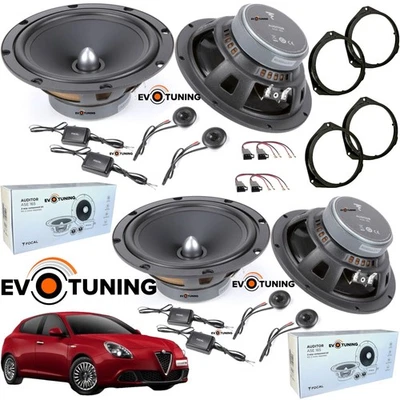 FOCAL EVOTUNING - NO HERTZ Kit 8 Casse Altoparlanti Focal Anteriori e Posteriori per Alfa Romeo Giulietta