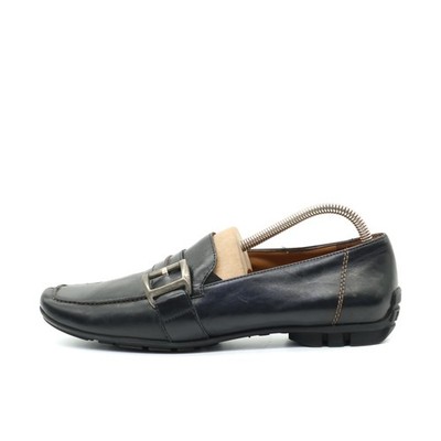 Paul Green Herren Loafer Schnalle Mokassin Schwarz Leder Classics Slipper EU 40
