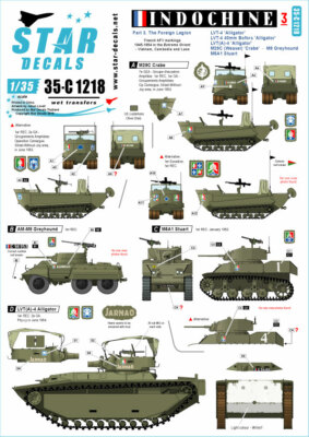 Star Decals 1/35 Indochina Part 3: The Foreign Legion 35C1218 x