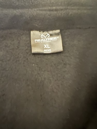 Realtree Fleece Shirt XL With Side Pockets Black - Picture 6 of 8
