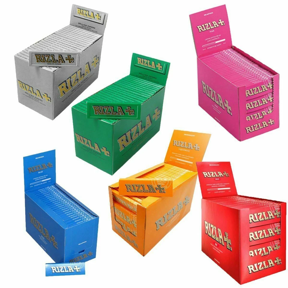 50x RIZLA STANDARD Rolling Paper - BLUE GREEN PINK RED SILVER NATURA LIQUORICE