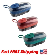 Dish Washing Up Brush Sponge With Liquid Soap Dispenser Scrubber Cleaning Brush