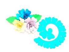3D unrolled QUILLING flowers, roses, die cuts for crafts /1-400-00223-30
