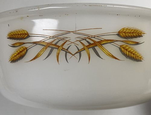Anchor Hocking Fire-King Golden Wheat Casserole 5 Milk Glass Oven Dish Vintage - Picture 24 of 24