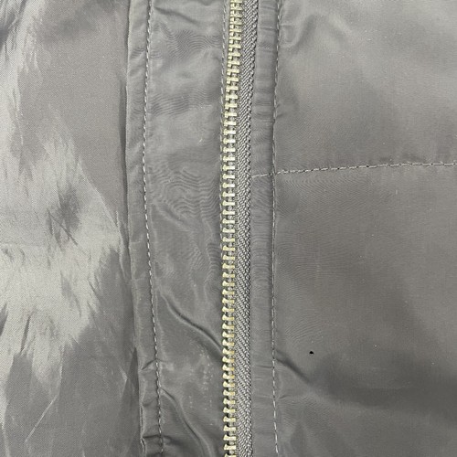 NEW LOOK GREY PUFFER JACKET PADDED COAT ZIP UP DARK DRAWSTRING HEM Y2K UK 8 - Picture 5 of 6