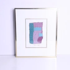 "Untitled" Original Mixed Media Abstract Art by Tamala McKenzie Framed 14" X 11"