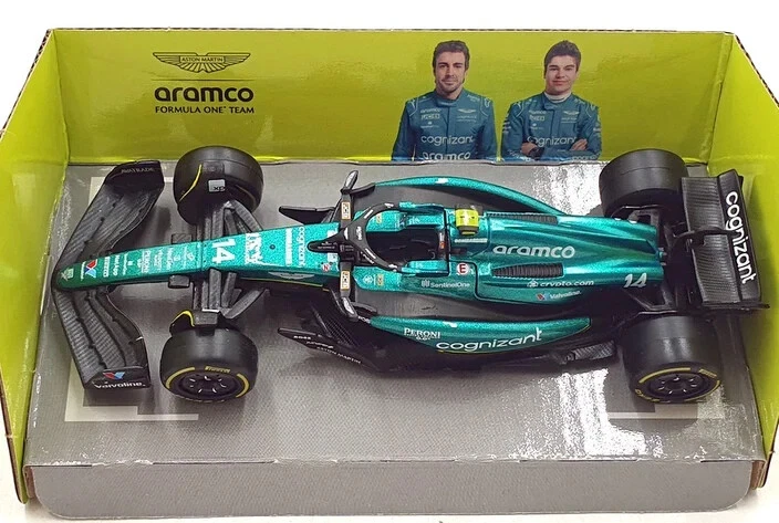 BBURAGO FORMULA F 1 ASTON MARTIN AMR23 2023 1/43 #14 FERNANDO ALONSO 38090 FA - Imagem 2 de 2