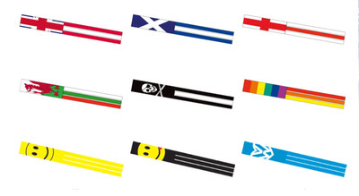 Flaggenwindsack, Auswahl aus 9 Designs. Wird auf einer Teleskop-Fahnenstange fliegen.