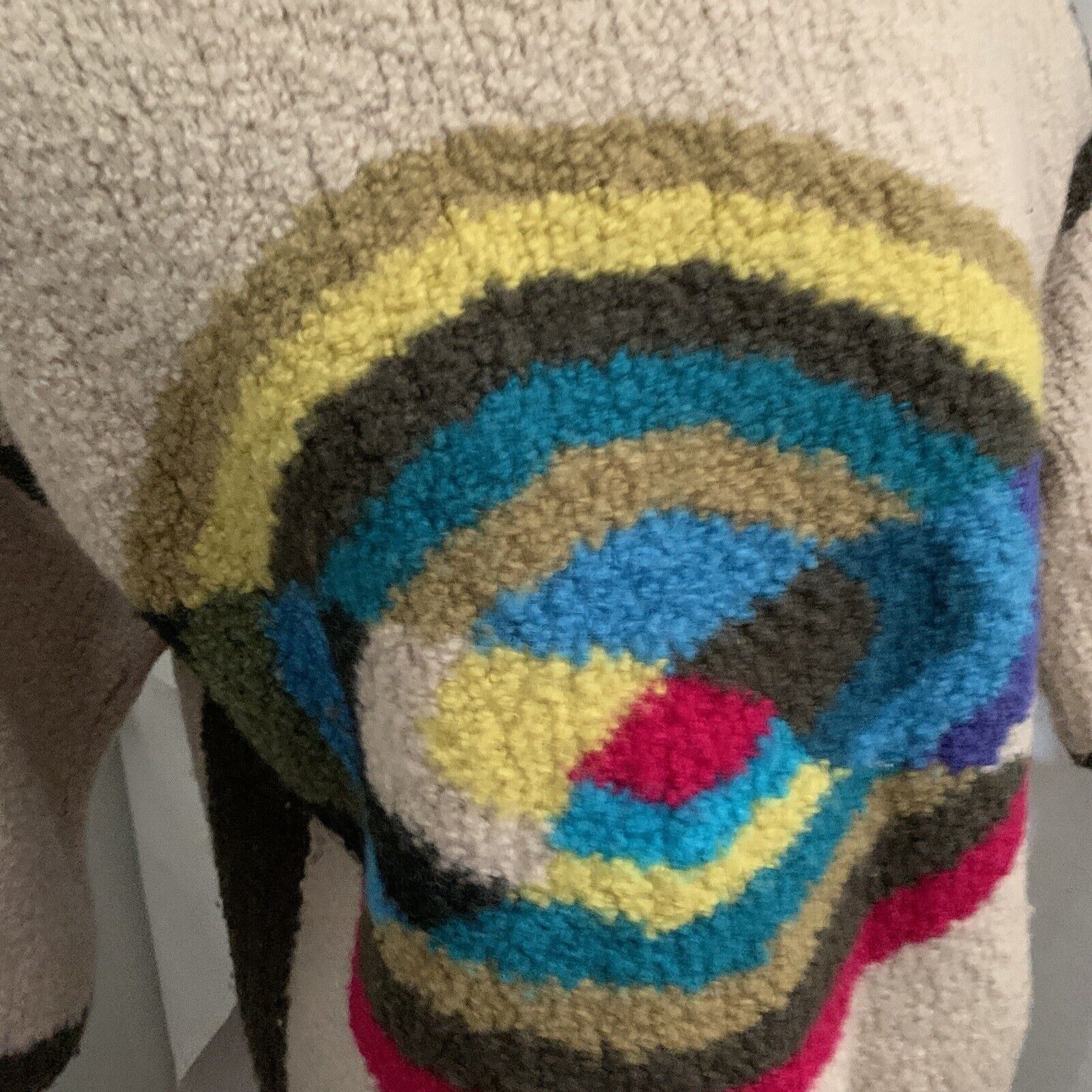 Vtg 60  Ilania Sweater Psychedelic   hand knit It… - image 4
