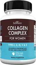Multi Collagen Pills for Women Types I II III V X w/ Vitamin C Hyaluronic 135ct