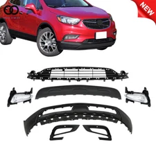 Lower Bumper Cover&Skid Plate&Lower Grill&Fog Light Set For Buick Encore 2017-22