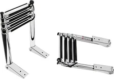 Boat 4 Step Ladder Stainless Steel Telescoping Upper Platform Deck Swim Boarding