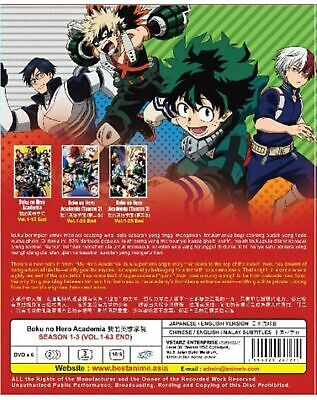 BOKU NO HERO ACADEMIA SEA 1-4 Vol.1-88 End + MOVIE + 3 OVA ANIME DVD *ENG  DUB*