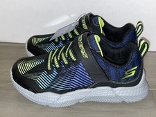 NEW Skechers Intersectors Protofuel Black Blue Lime boy's size 13 sneakers