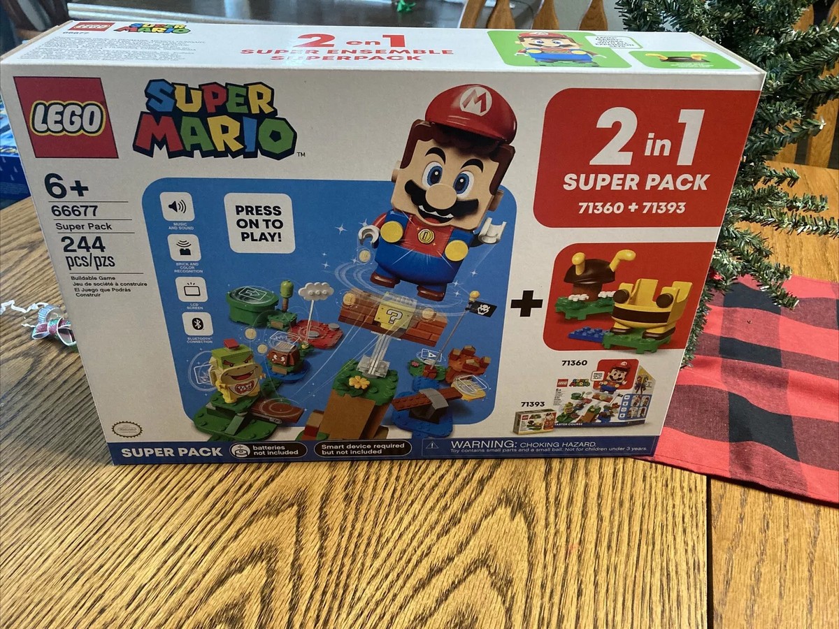 LEGO 66677 SUPER MARIO 2 IN 1 SUPER PACK 71360+71393 244 PCS