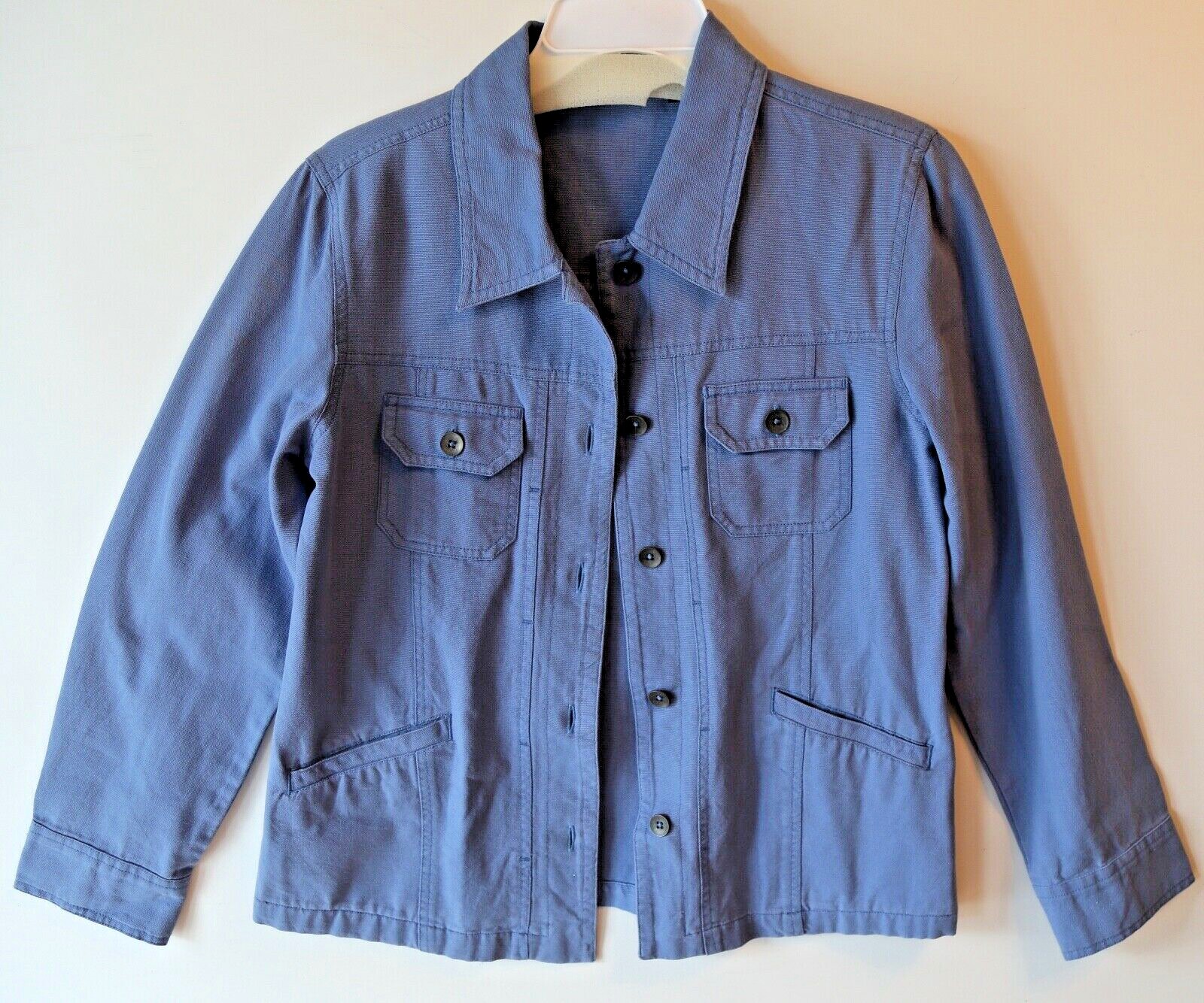 Notations Jacket Collar Button closer Pockets Blu… - image 1