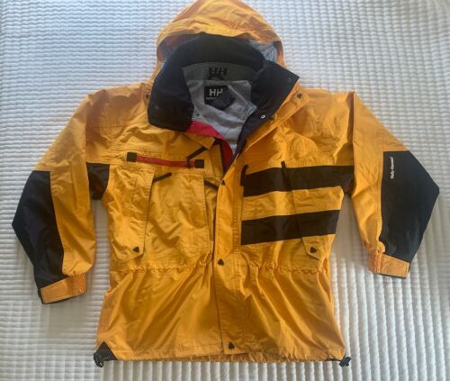 Vintage Men’s Helly Hansen Equipe Ski Rain Jacket HellyTech Waterproof Large - Picture 1 of 8