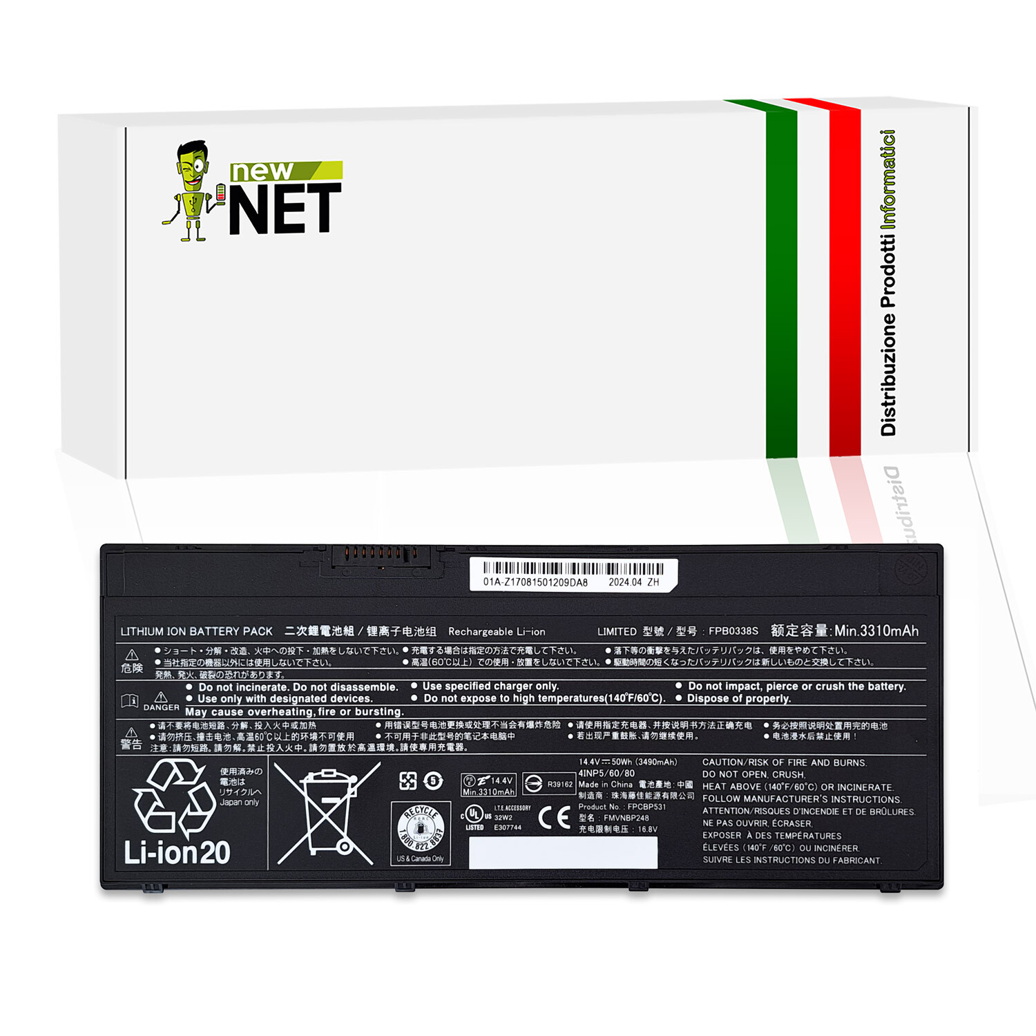Batteria Lifebook E559 T939 U7410 | 14.4V 3490mAh Ricambio Qualità
