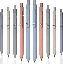 Chinco 10 Pieces Gel Ink Pens Quick Dry Retractable Ink Pens Bulk Rolling Ball G