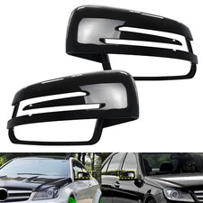 2x Glanz Schwarz Spiegelkappe F&uuml;r Mercedes W242, W246 B200 B220 B250 B180 B160