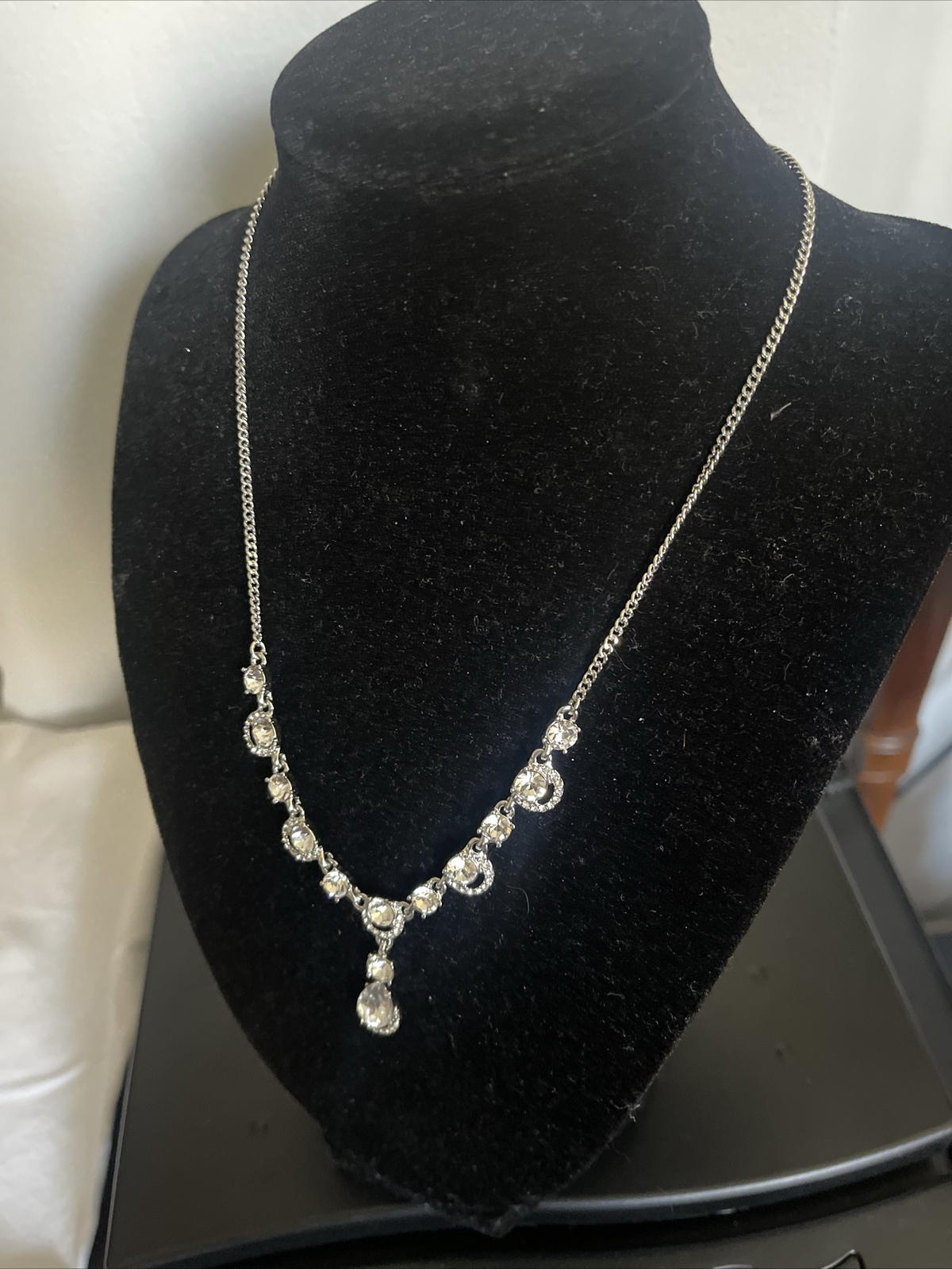 Givenchy Adjustable Rhinestone Diamond Necklace S… - image 2