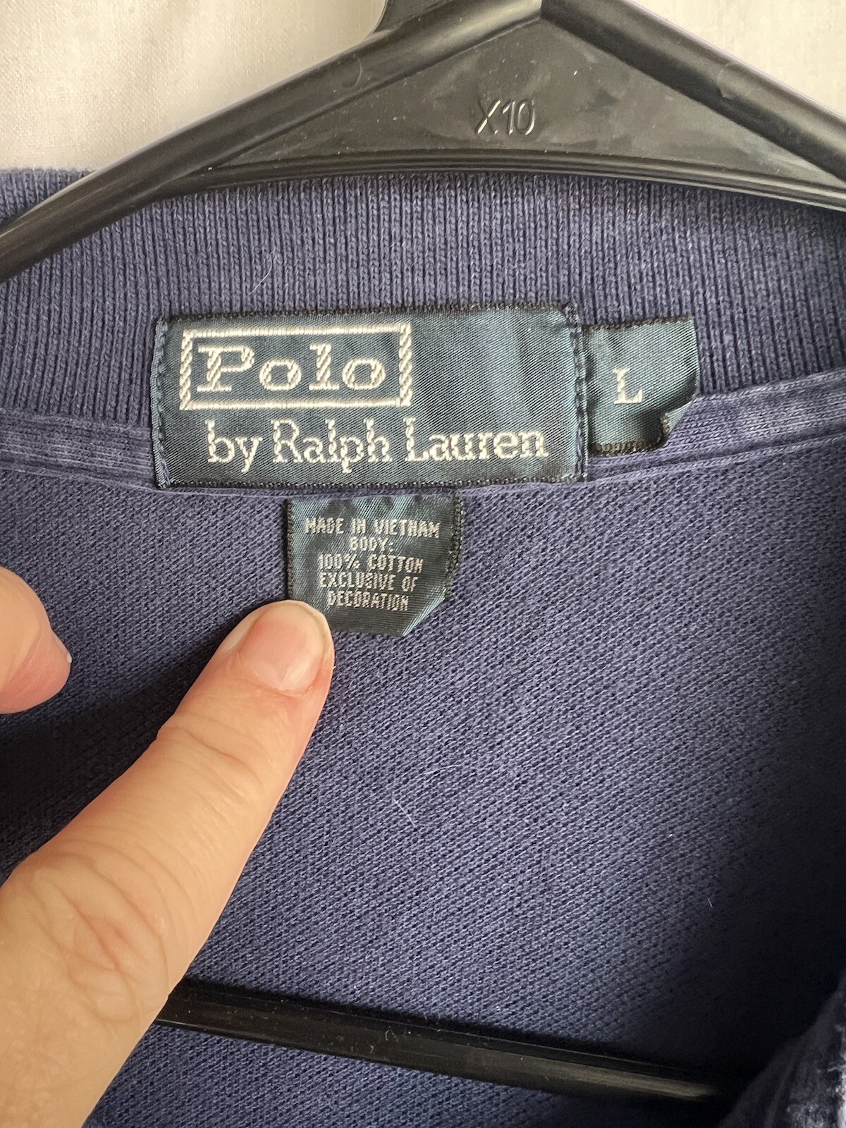 Polo by Ralph Lauren uomo golf camicia vestibilità classica taglia L blu righe verde pony